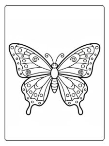 Großer Ausmalbilder Schmetterling