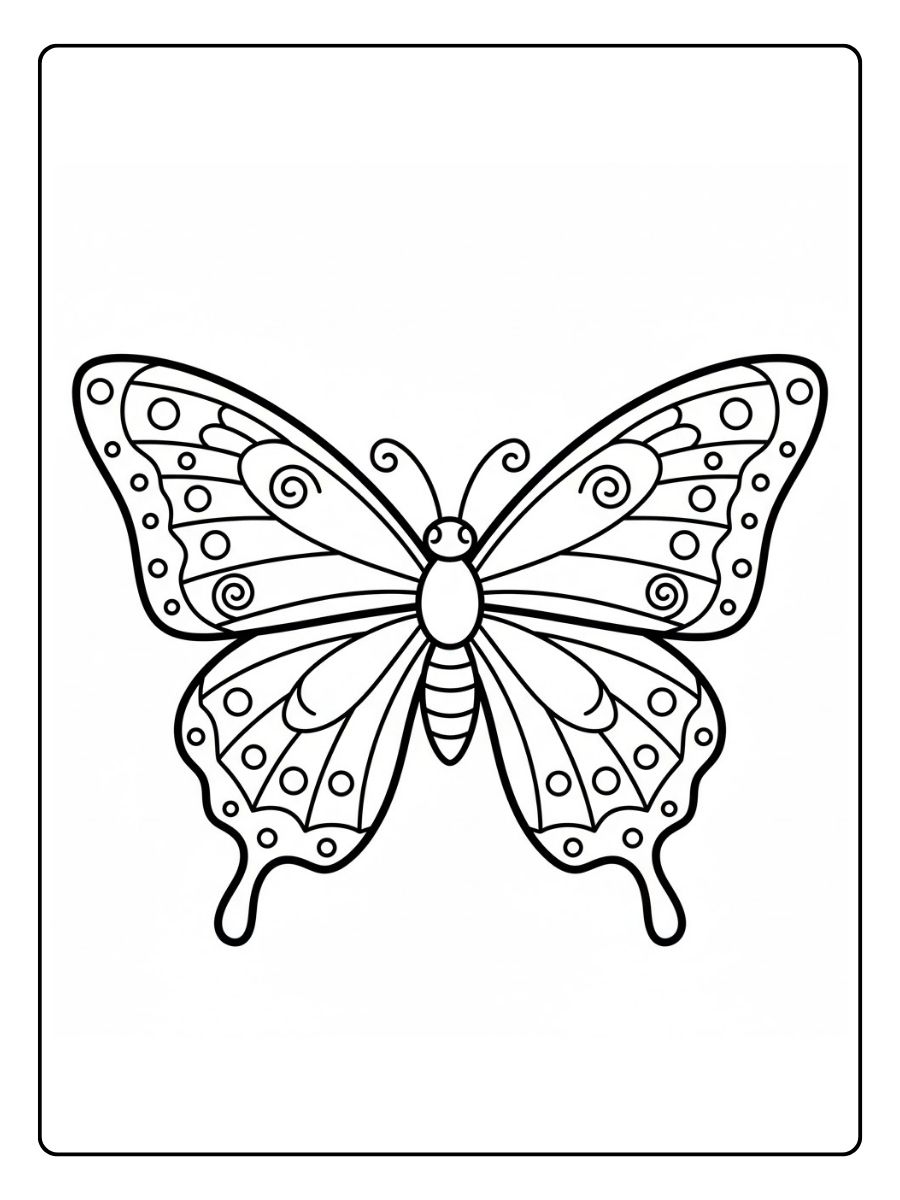 Großer Ausmalbilder Schmetterling