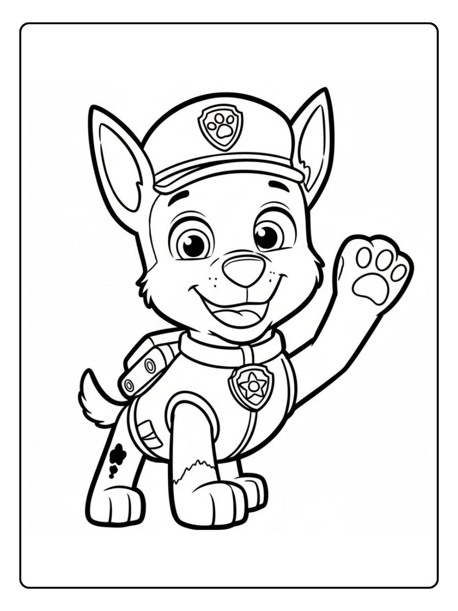 Hallo Paw Patrol Ausmalbilder Chase