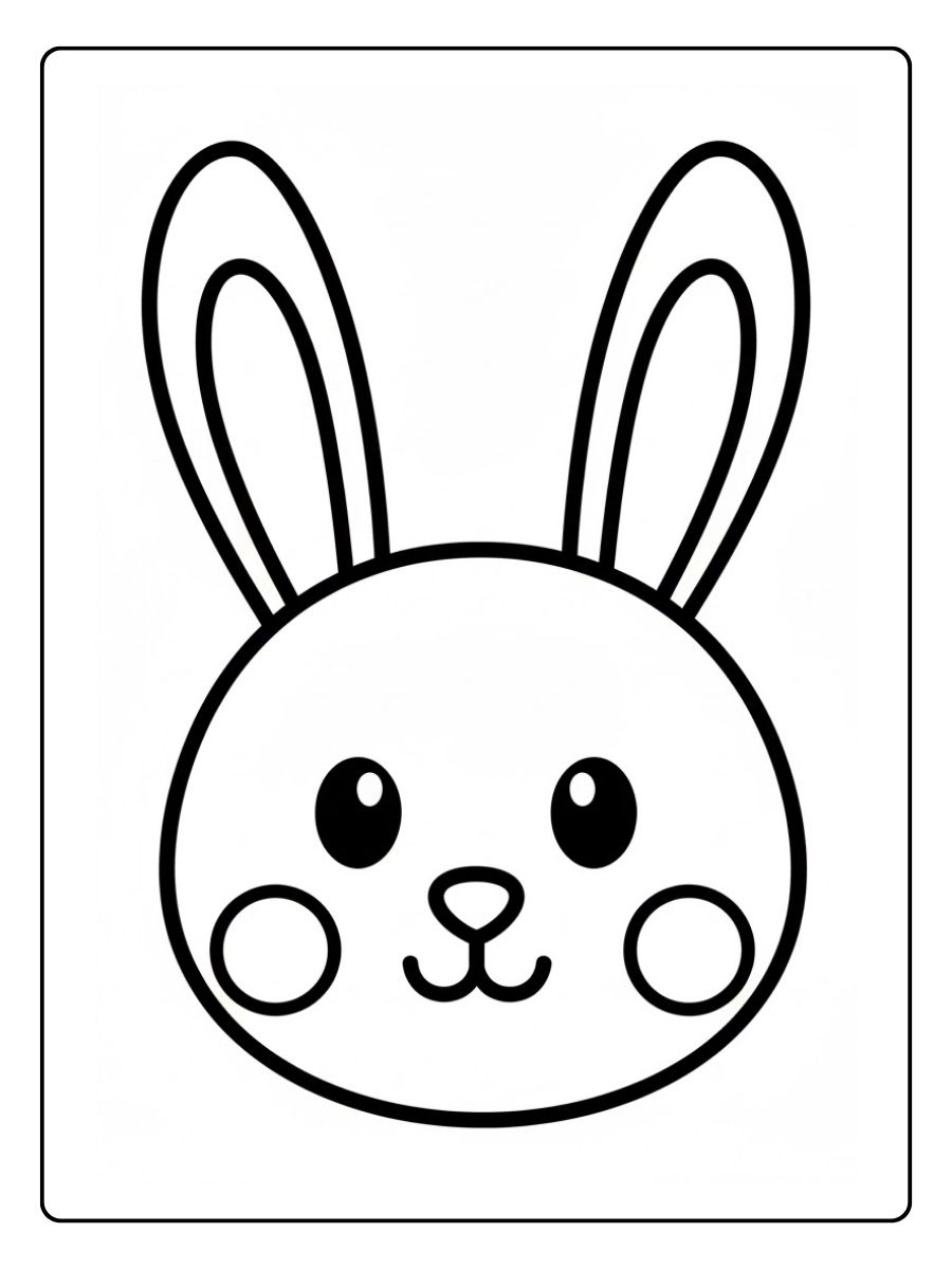 Hasen Ausmalbilder Kopf