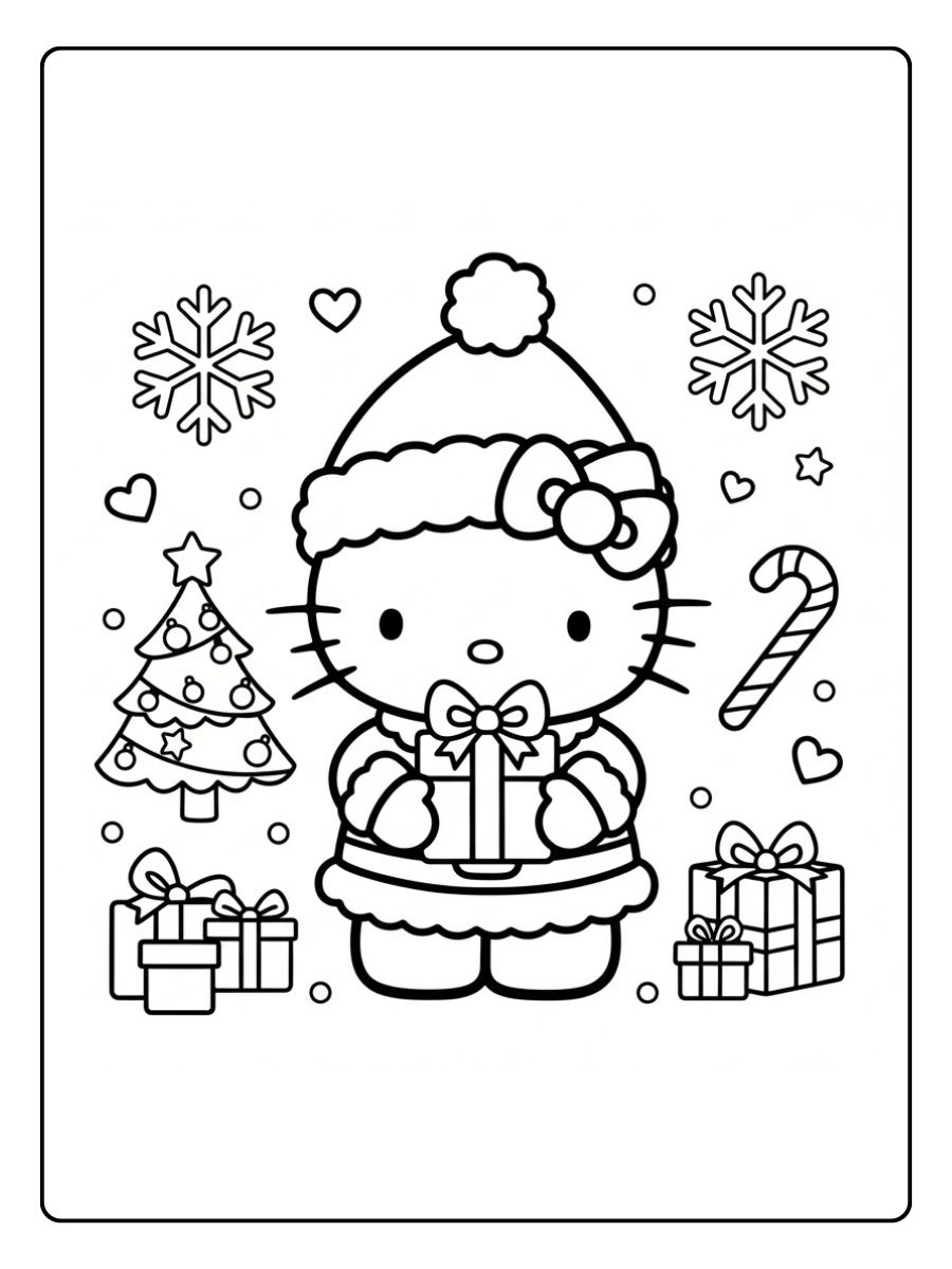 Hello Kitty an Weihnachten