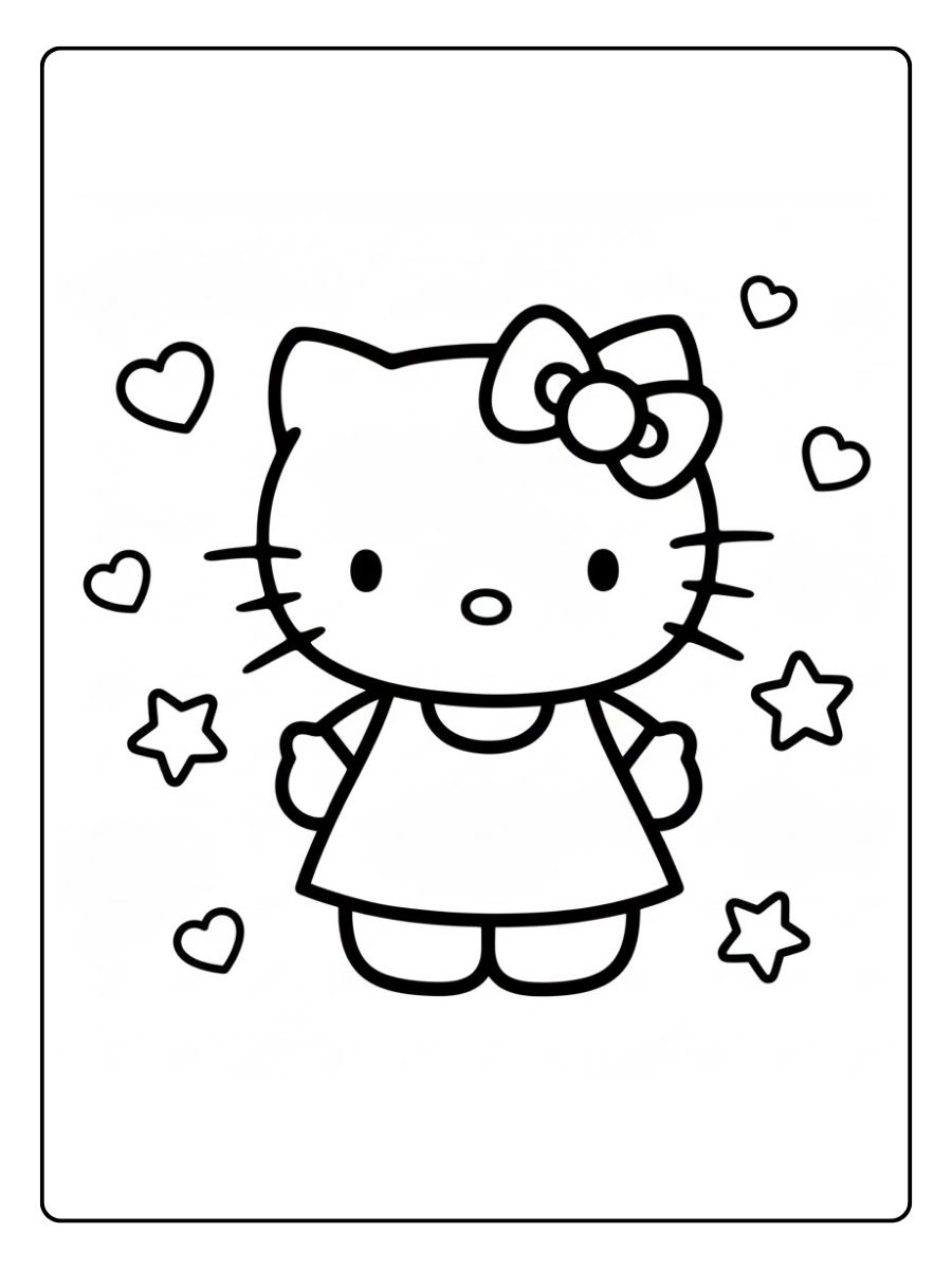 Hello Kitty im Kleid