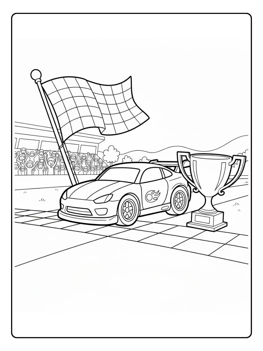 Hot Wheels Ausmalbilder Sieger Auto