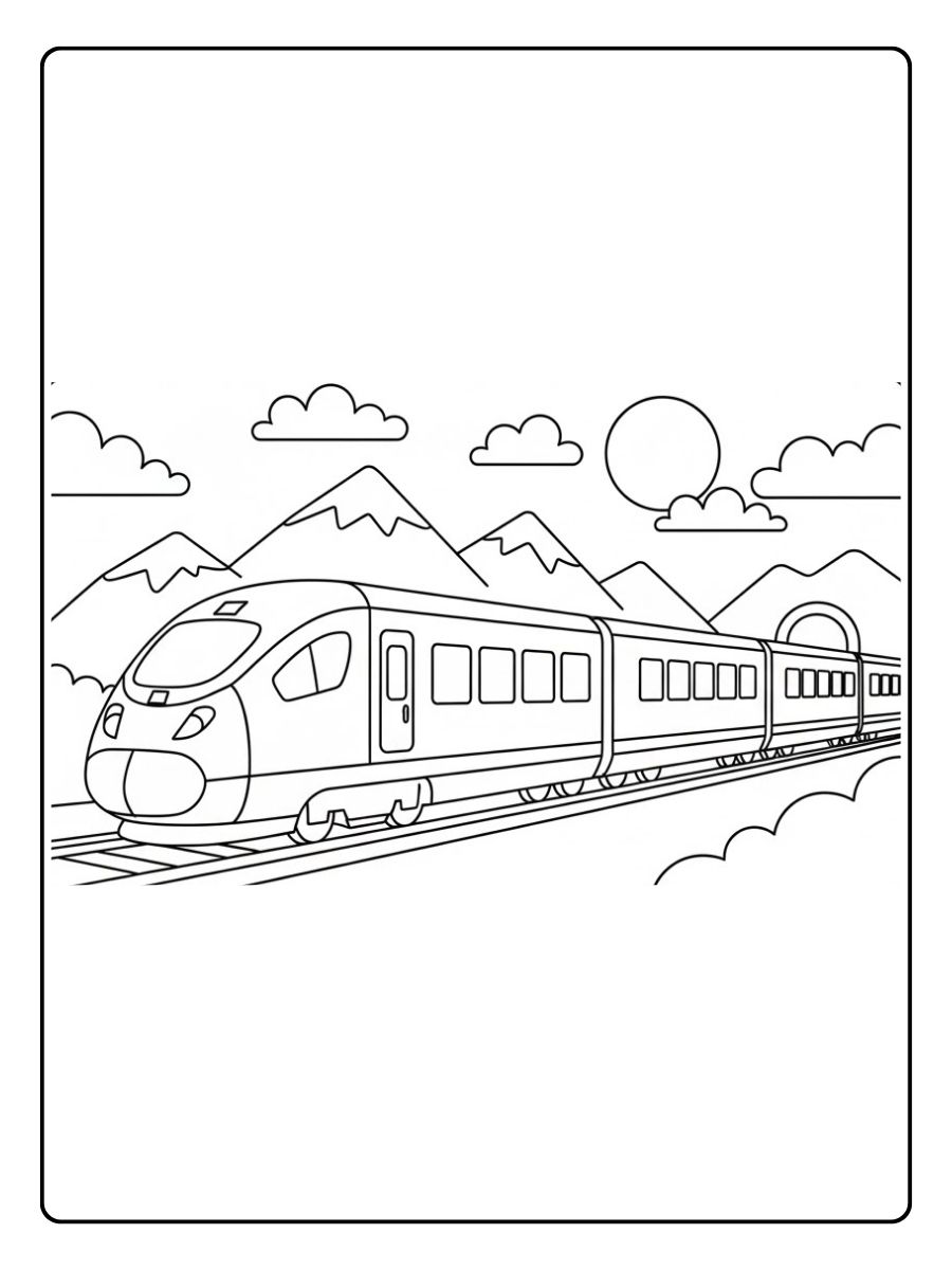ICE Zug Ausmalbild
