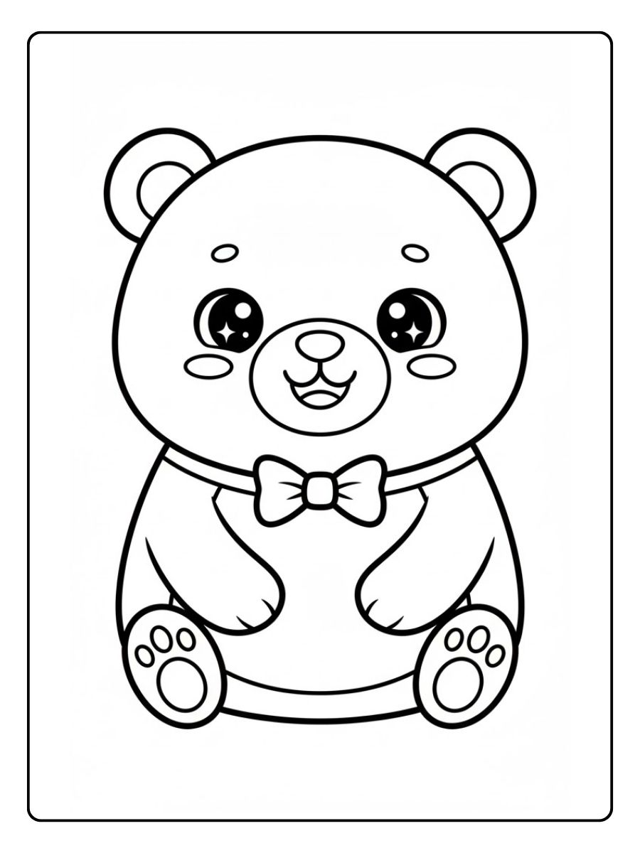 Kawaii Ausmalbilder Bär
