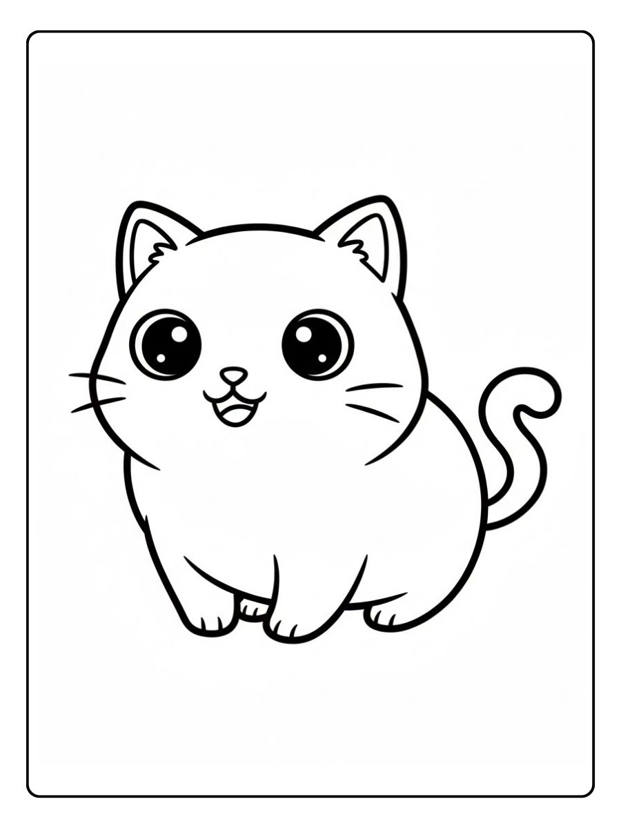 Kawaii Ausmalbilder Katze