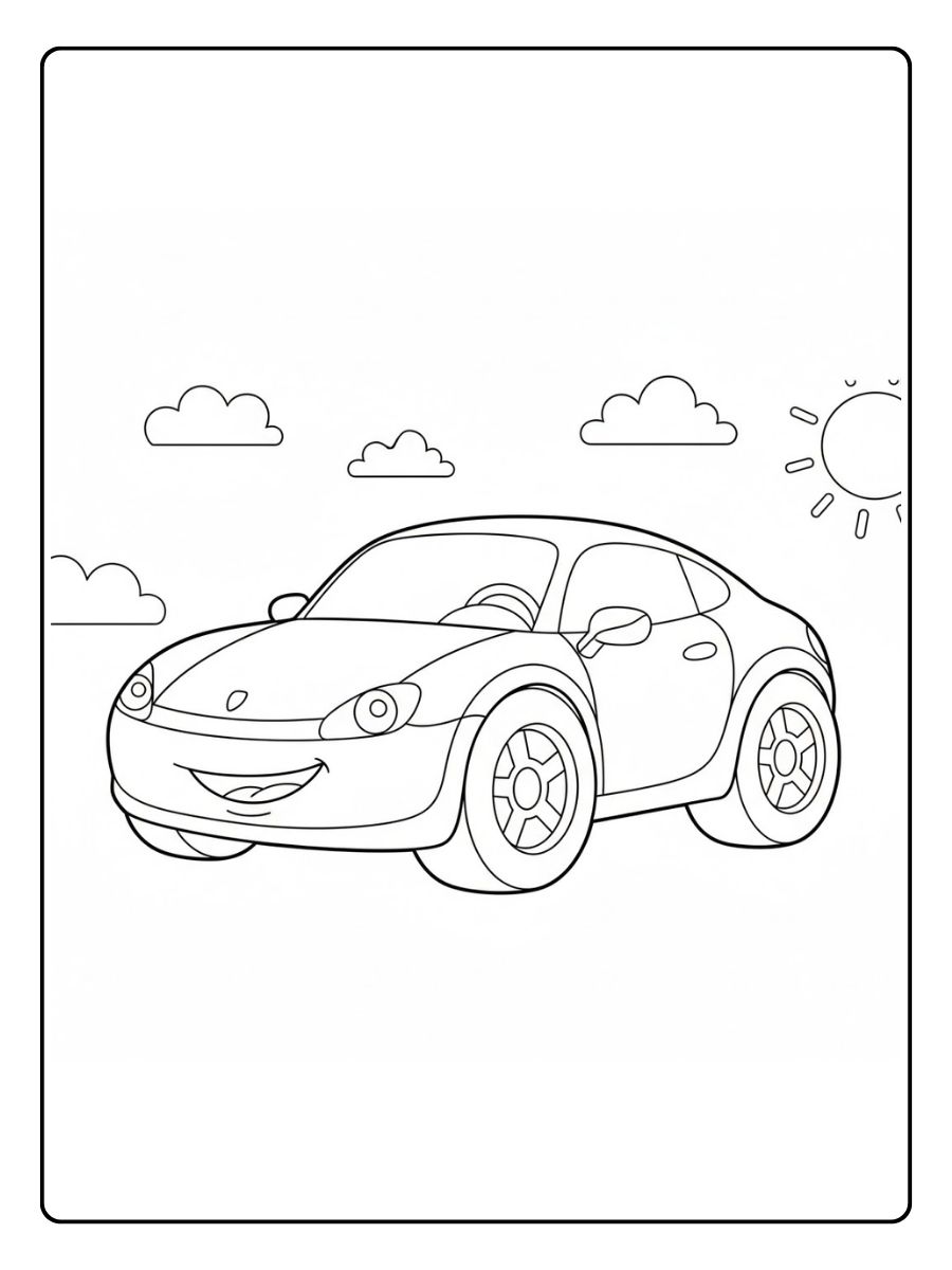 Kinderfreundliche Ausmalbilder Sportwagen