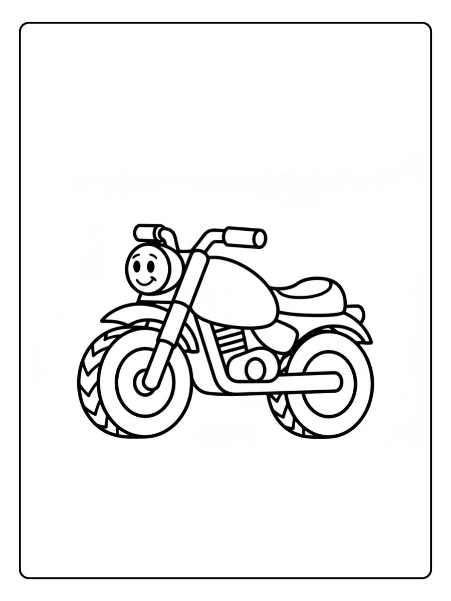 Kinderfreundliches Ausmalbilder Motorrad