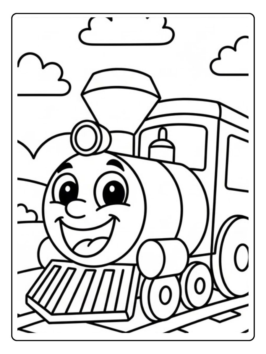 Kinderzug Zug Ausmalbild