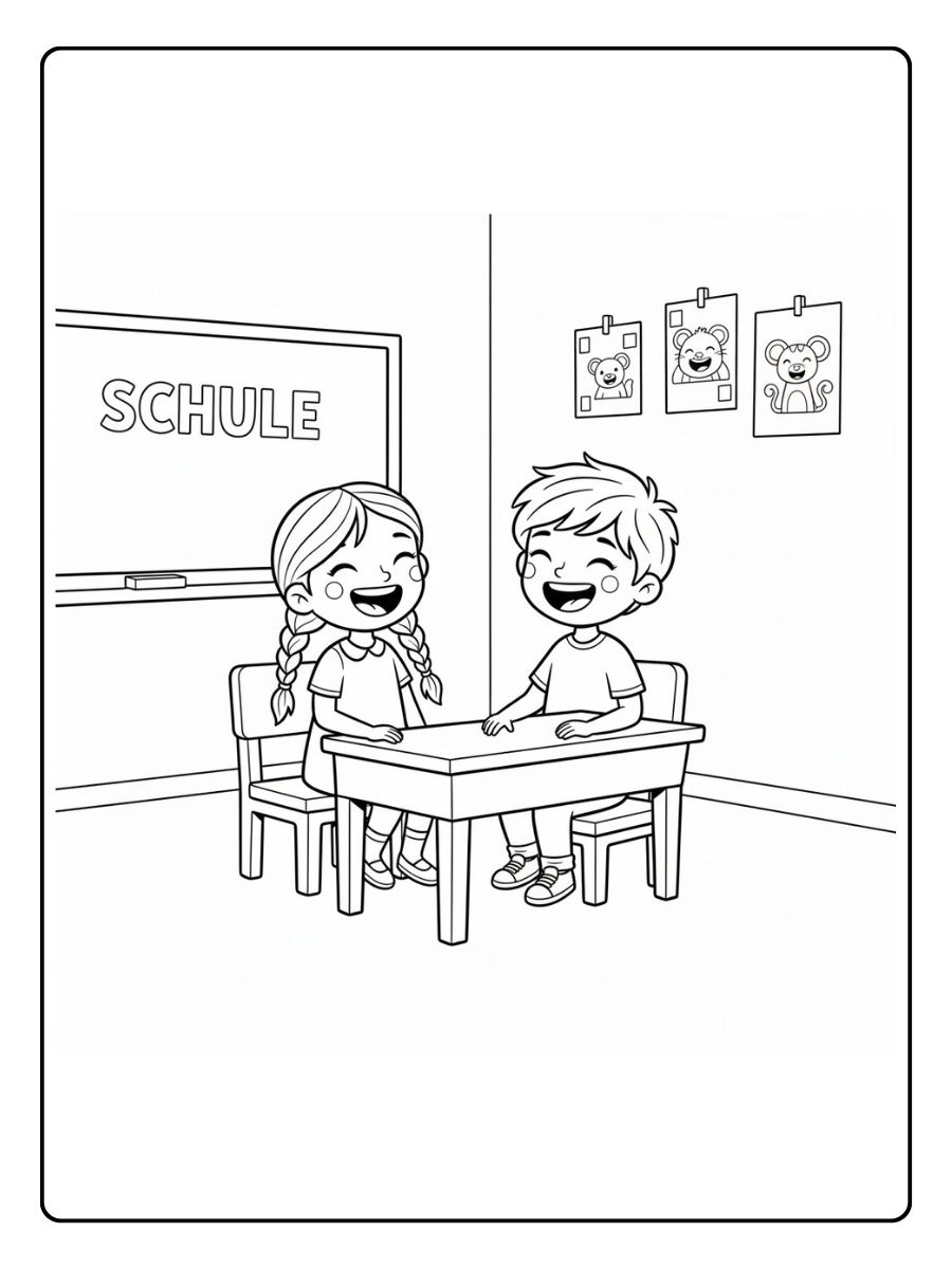 Klassenzimmer Ausmalbild Schule der magischen Tiere