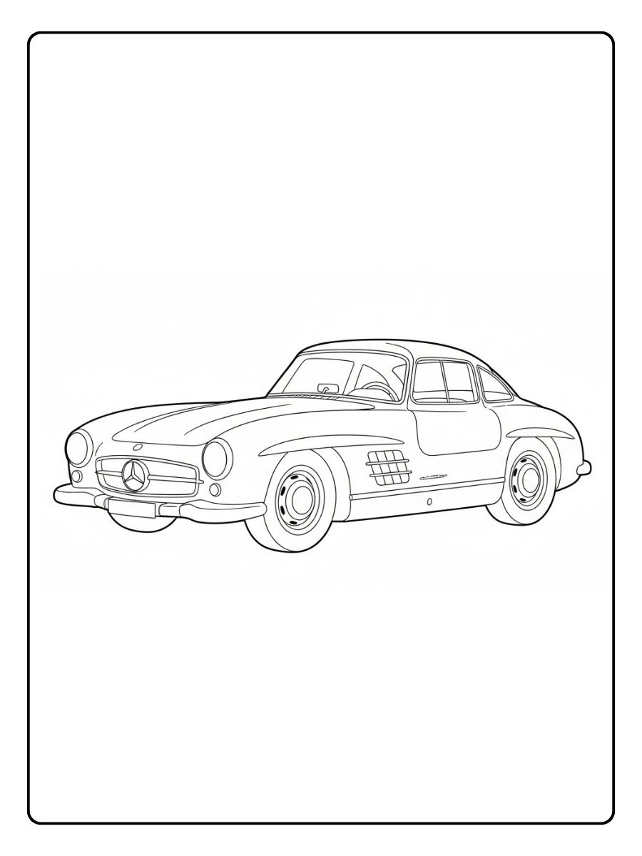 Klassische Mercedes Ausmalbilder