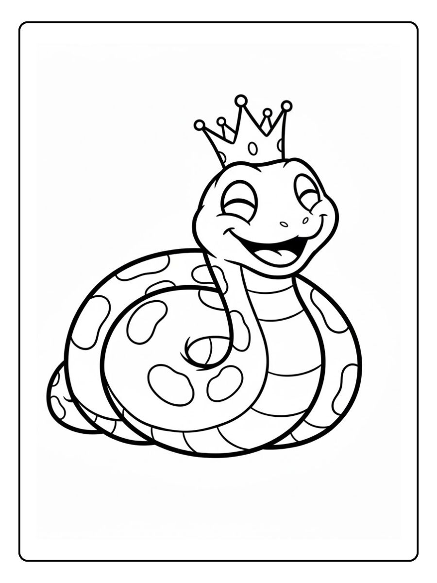 Königsschlange Ausmalbild