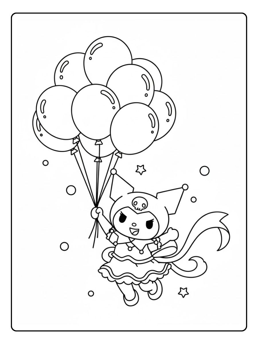 Kuromi Ausmalbilder Ballon