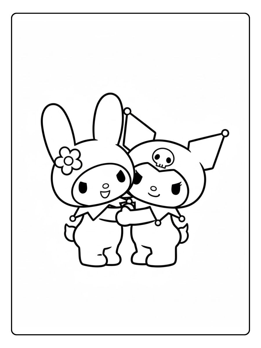 Kuromi Ausmalbilder Freundschaft