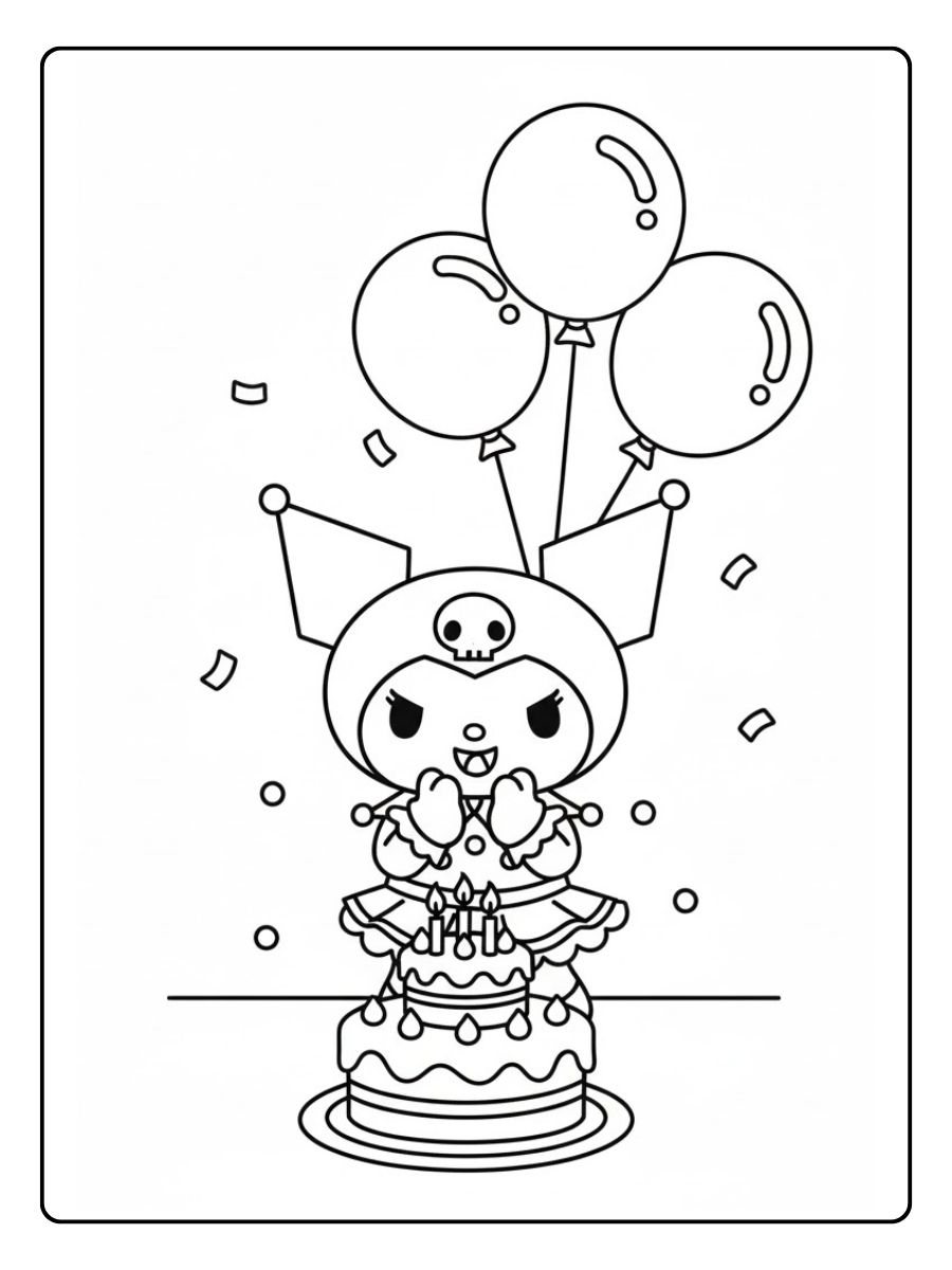 Kuromi Ausmalbilder Geburtstag