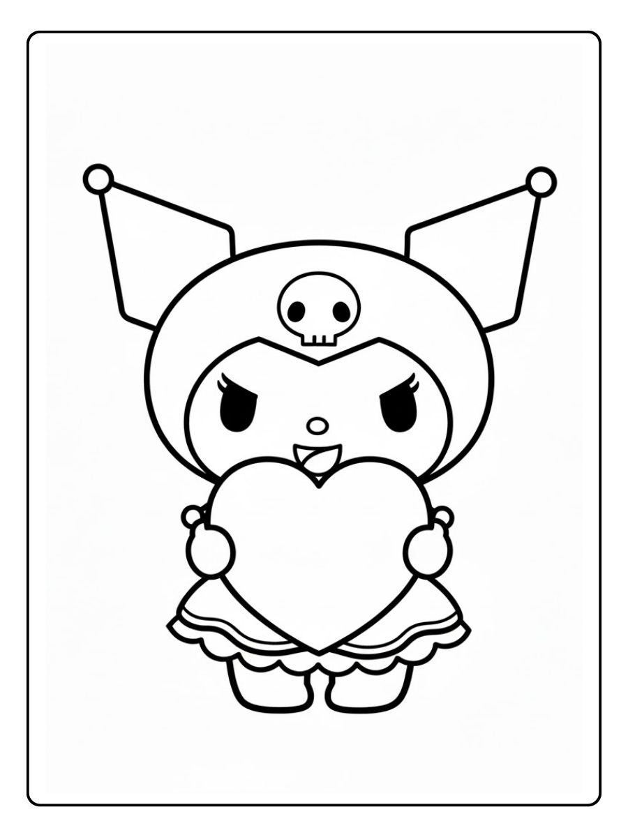 Kuromi Ausmalbilder Herz