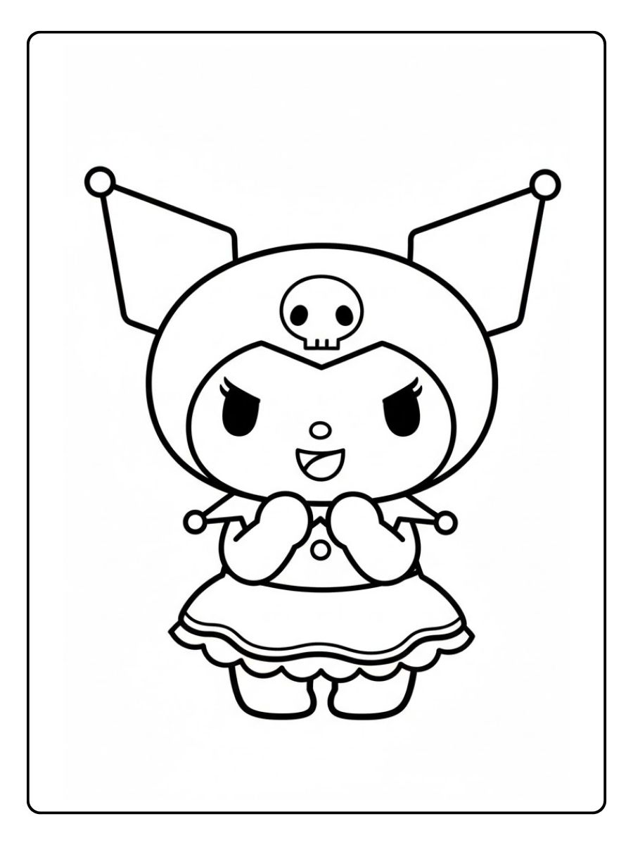 Kuromi Ausmalbilder Lächeln