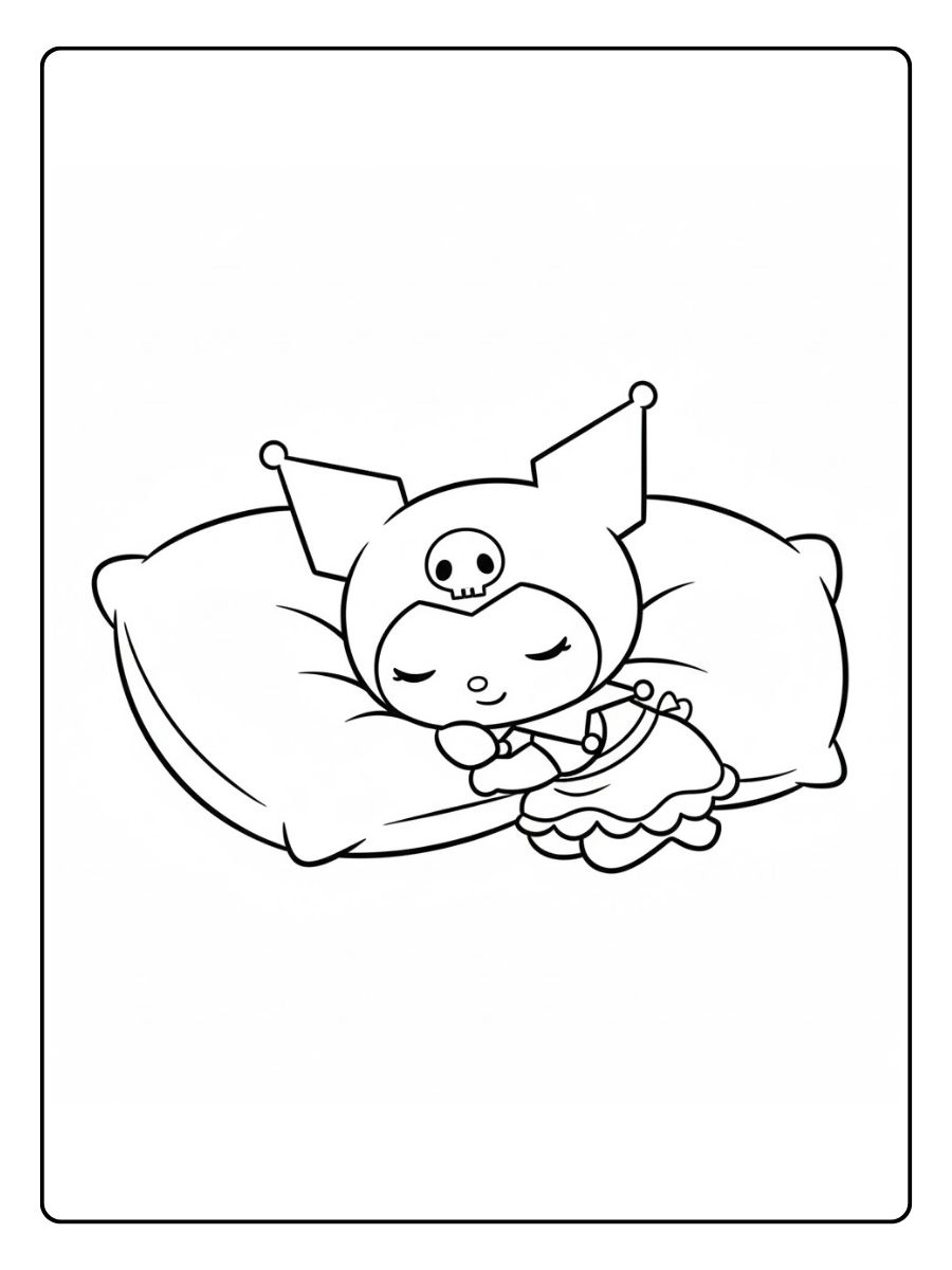 Kuromi Ausmalbilder Schlafzeit