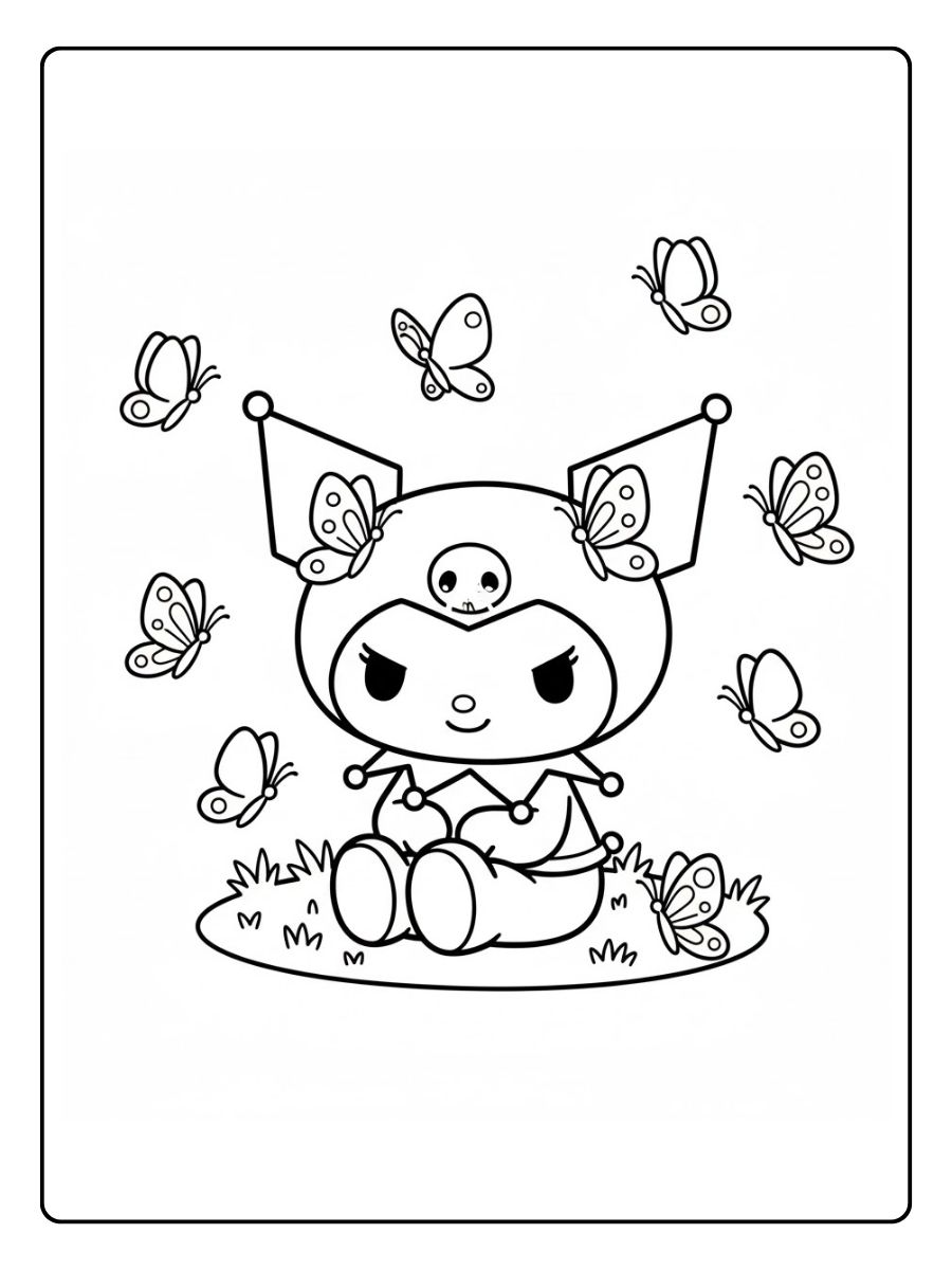 Kuromi Ausmalbilder Schmetterlinge