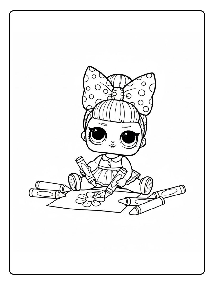 LOL Puppe beim Malen