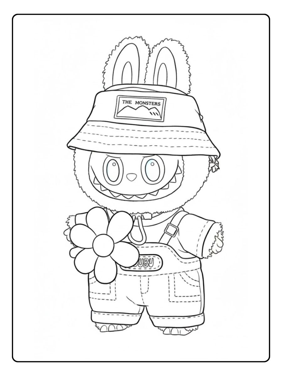 Labubu Ausmalbilder Blume