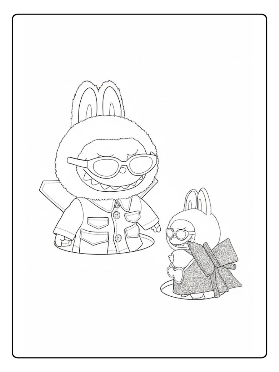 Labubu Ausmalbilder Brille