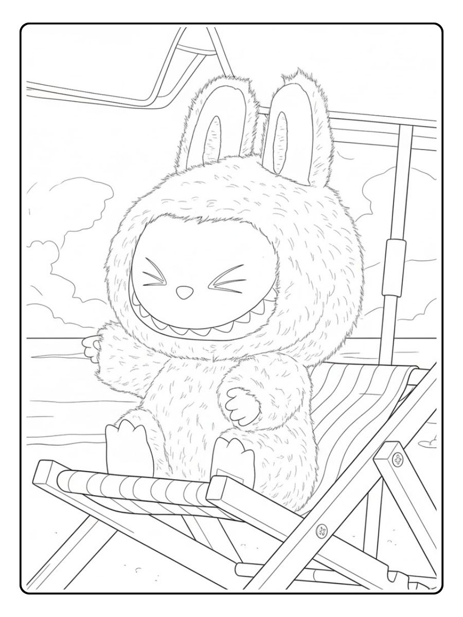 Labubu Ausmalbilder Sonne