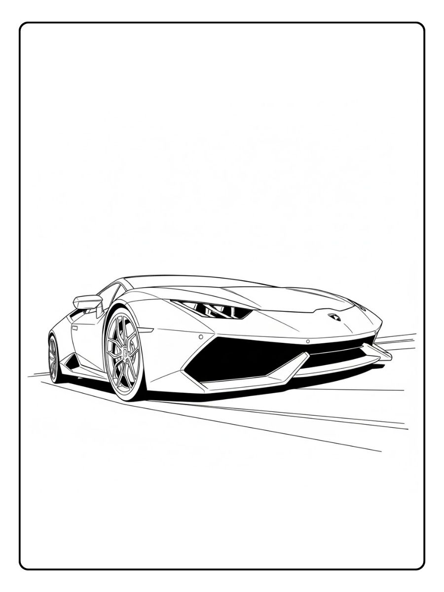 Lamborghini ausmalbild Interior