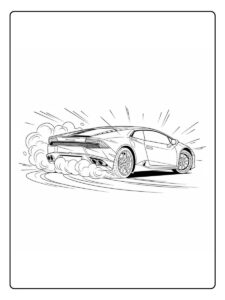 Lamborghini ausmalbild Supercar