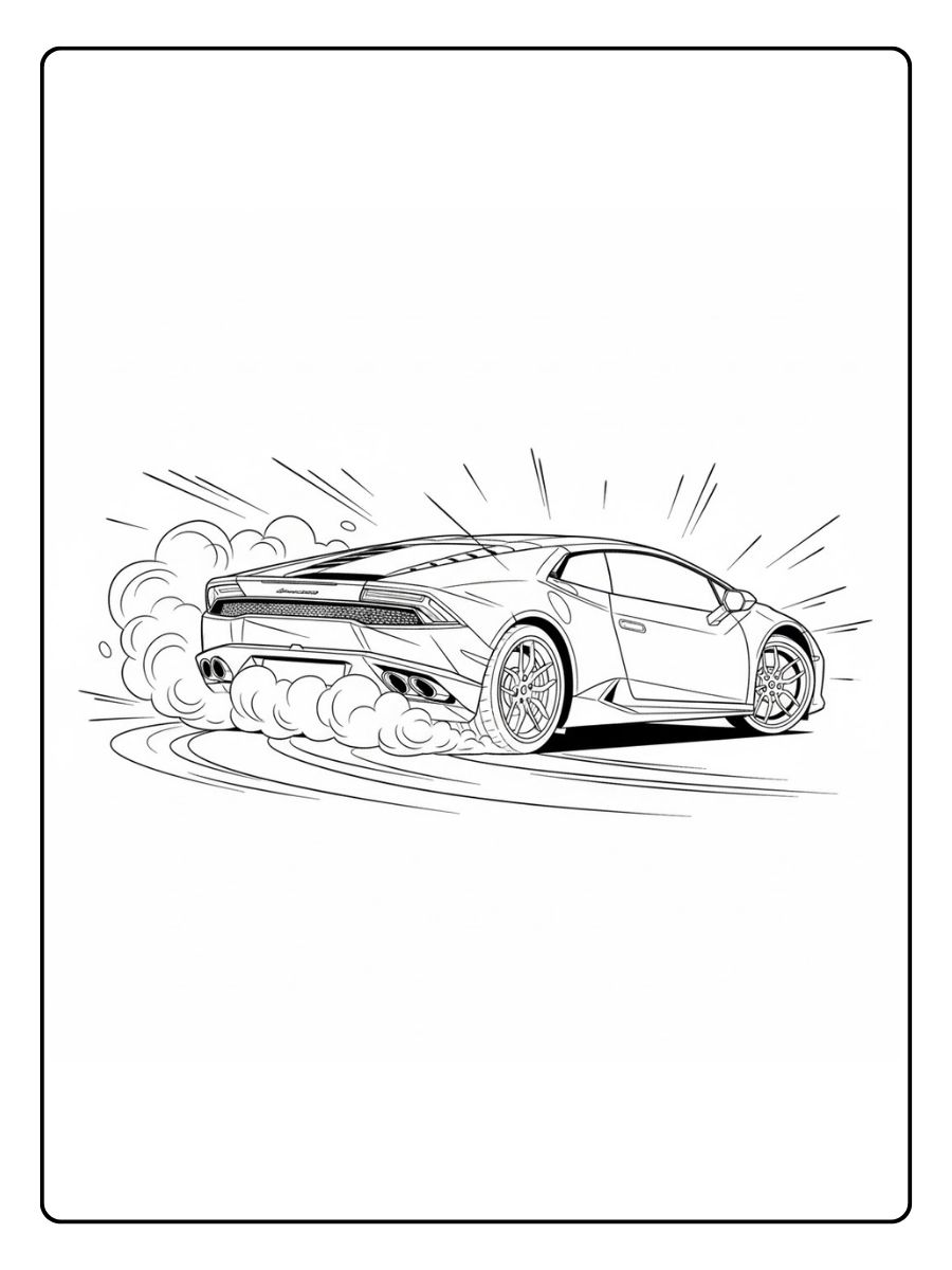 Lamborghini ausmalbild Supercar