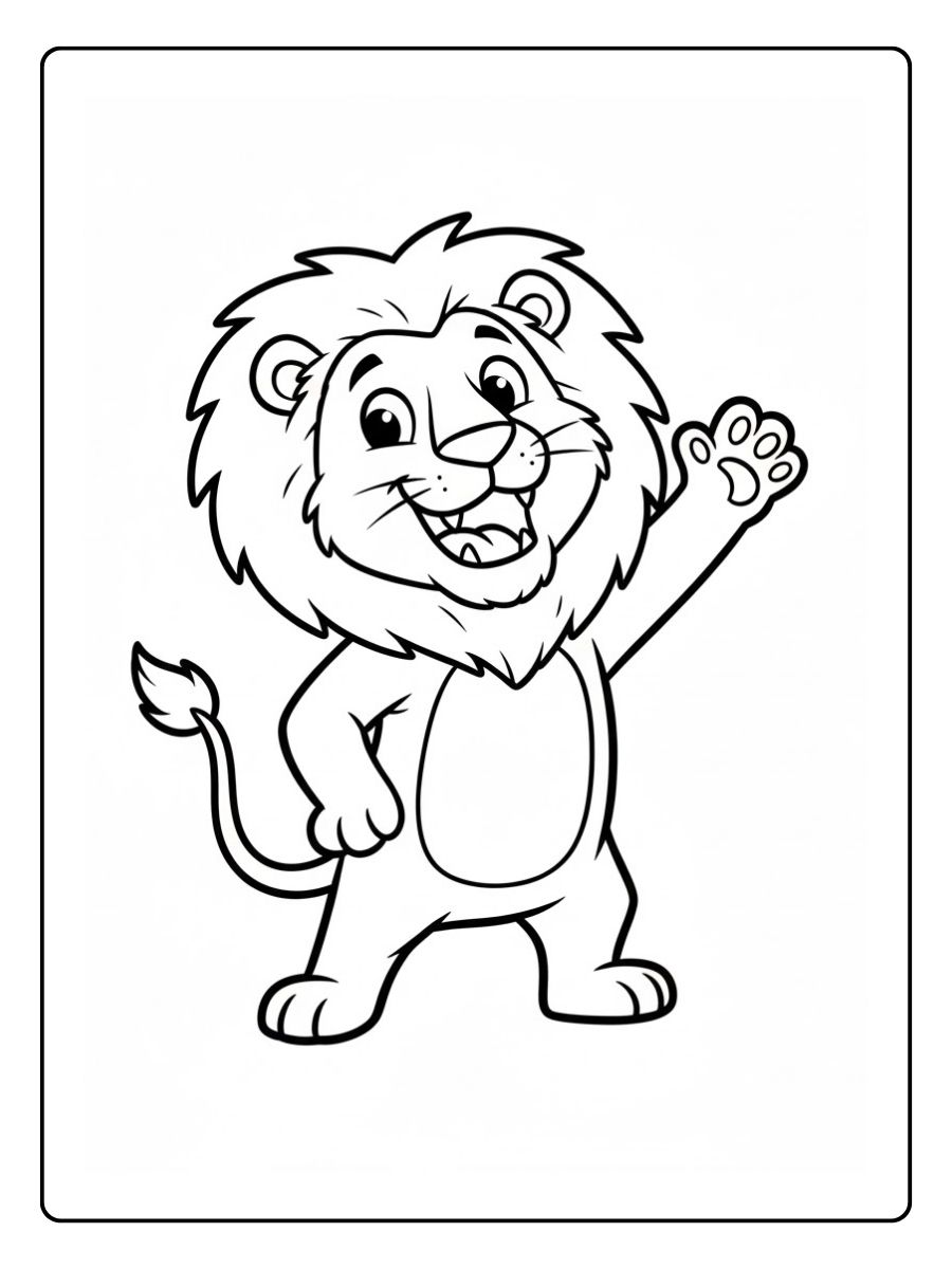 Löwe Ausmalbild Cartoon