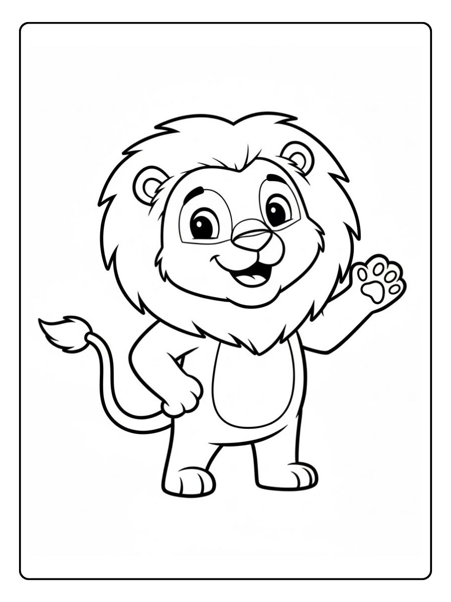 Löwe Ausmalbild Safari