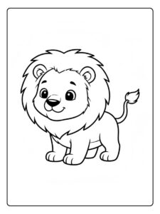 Löwe Ausmalbild für Kinder