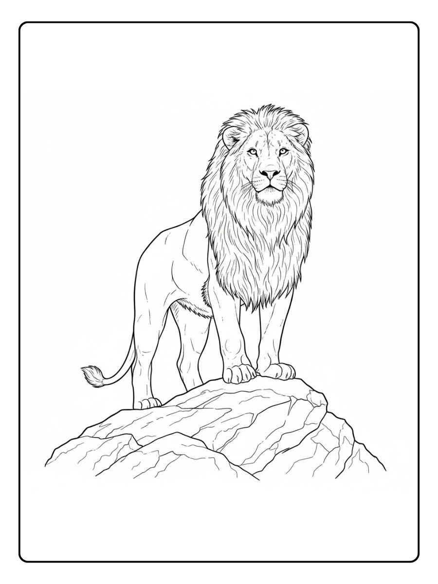 Löwe Ausmalbild realistisch