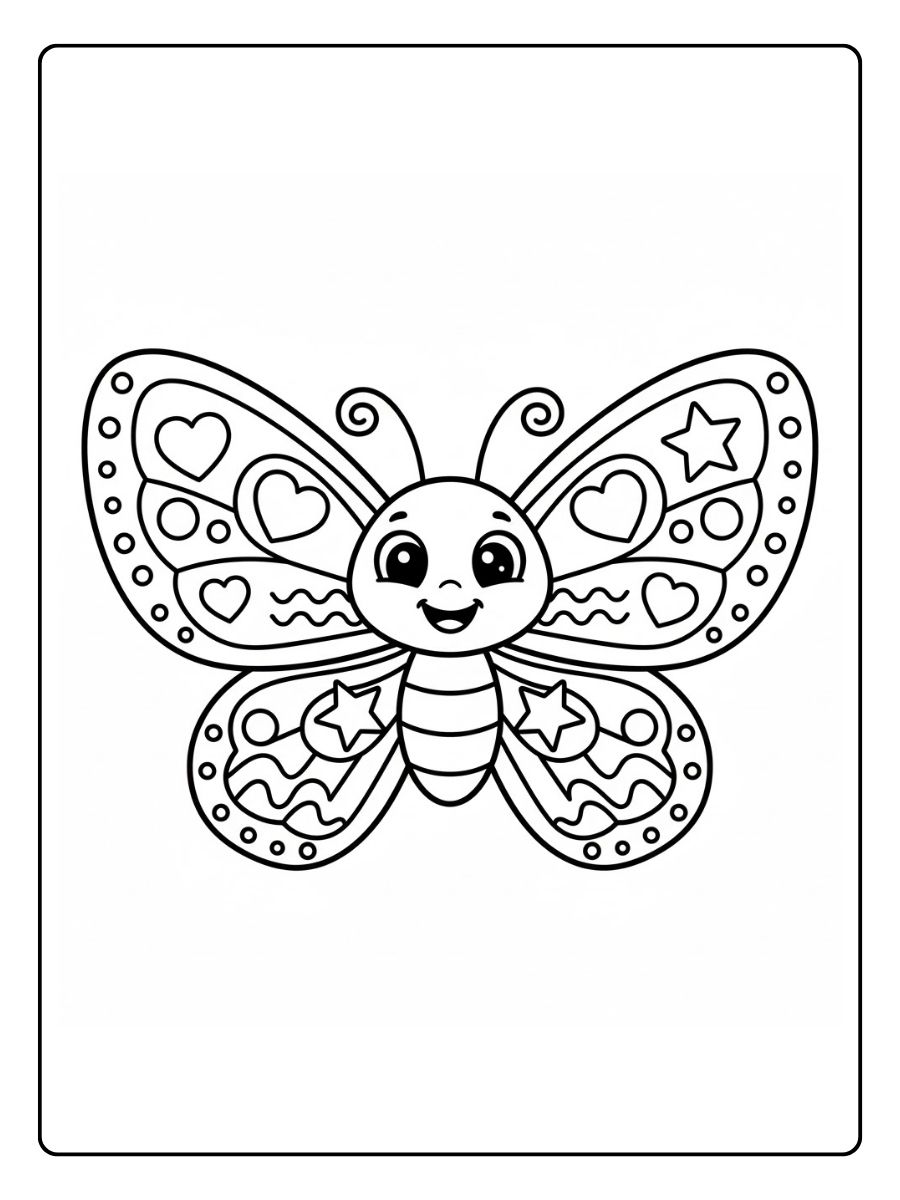 Lustiger Ausmalbilder Schmetterling