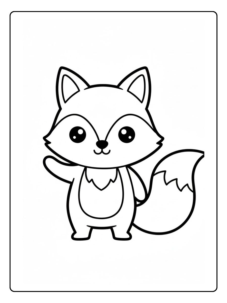 Lustiger Fuchs Ausmalbild