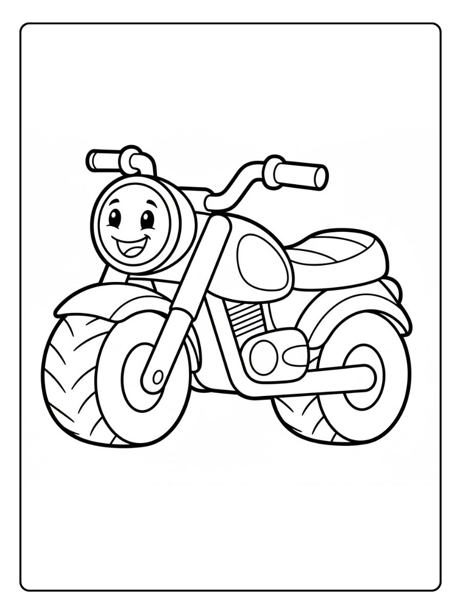 Lustiges Ausmalbilder Motorrad