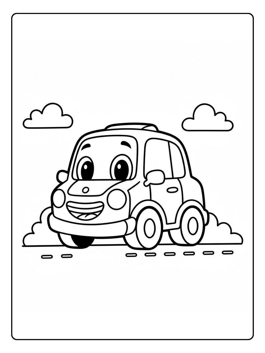 Lustiges Auto Ausmalbild