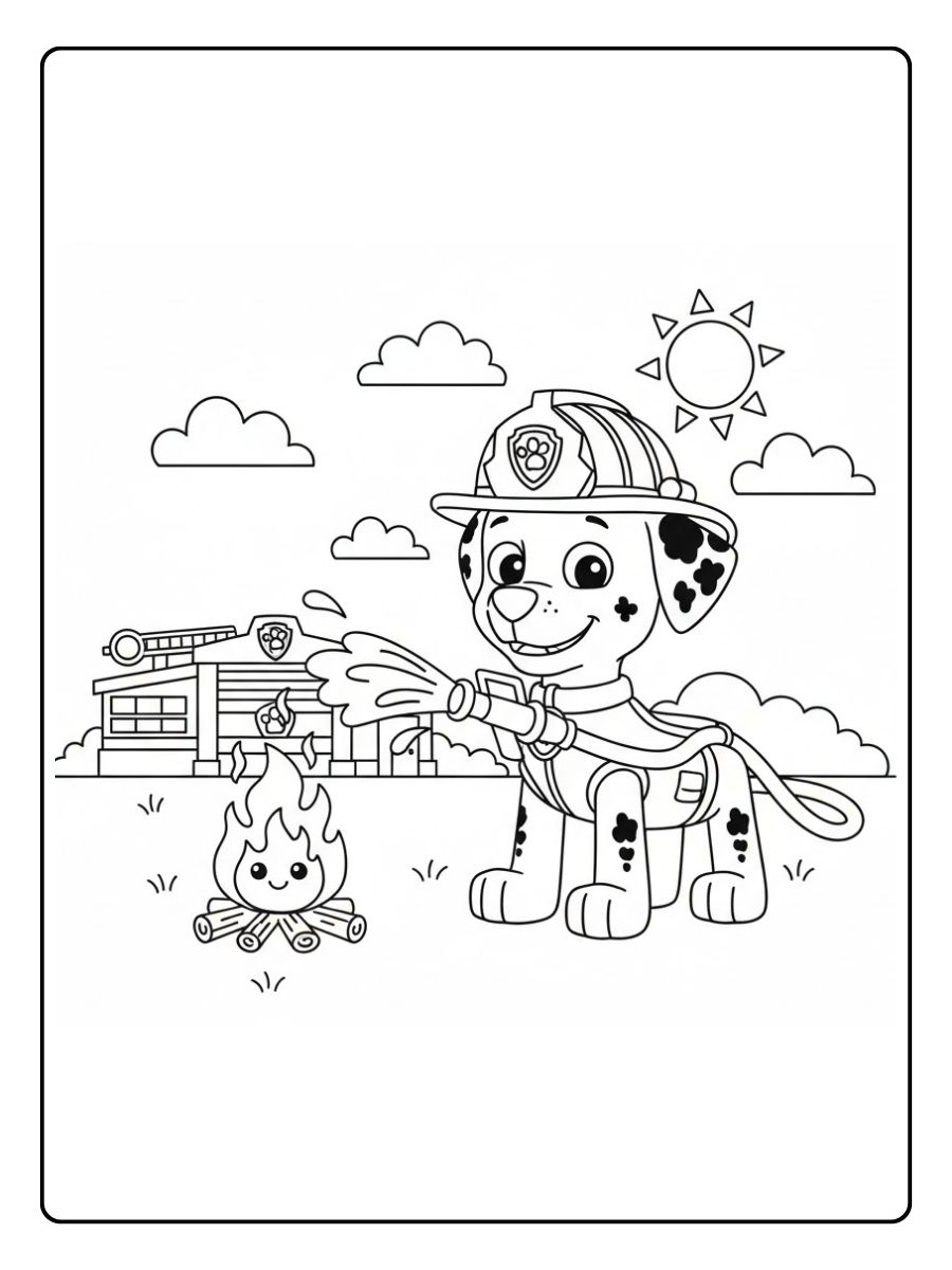 Marshall mit Wasserkanone