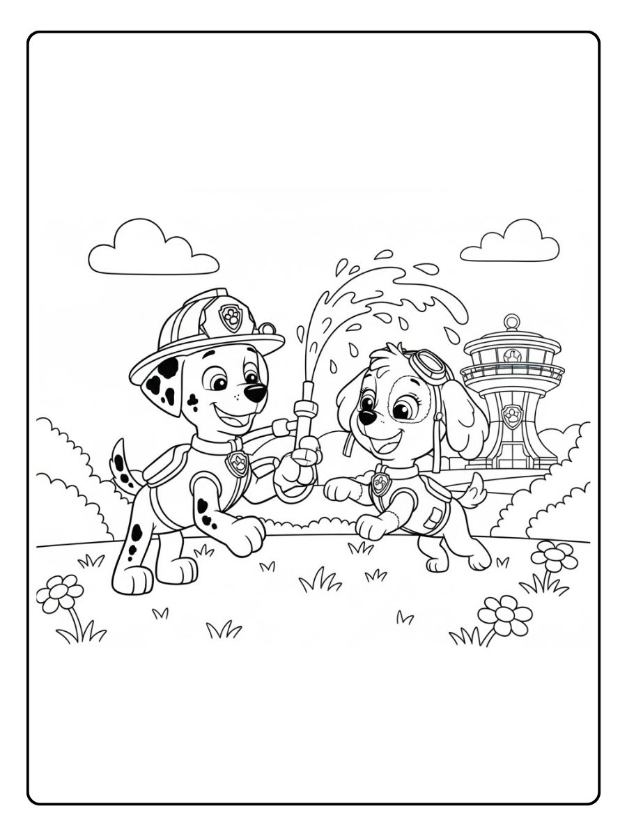 Marshall und Skye spielen