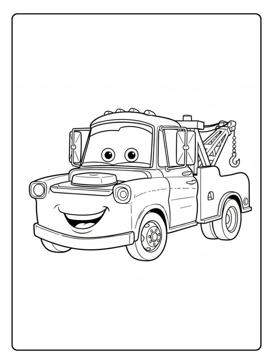 Mater Cars Ausmalbilder zum Ausdrucken