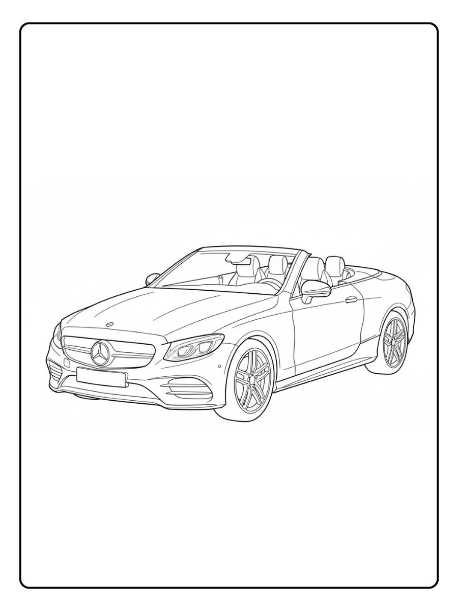 Mercedes Cabrio Ausmalbilder