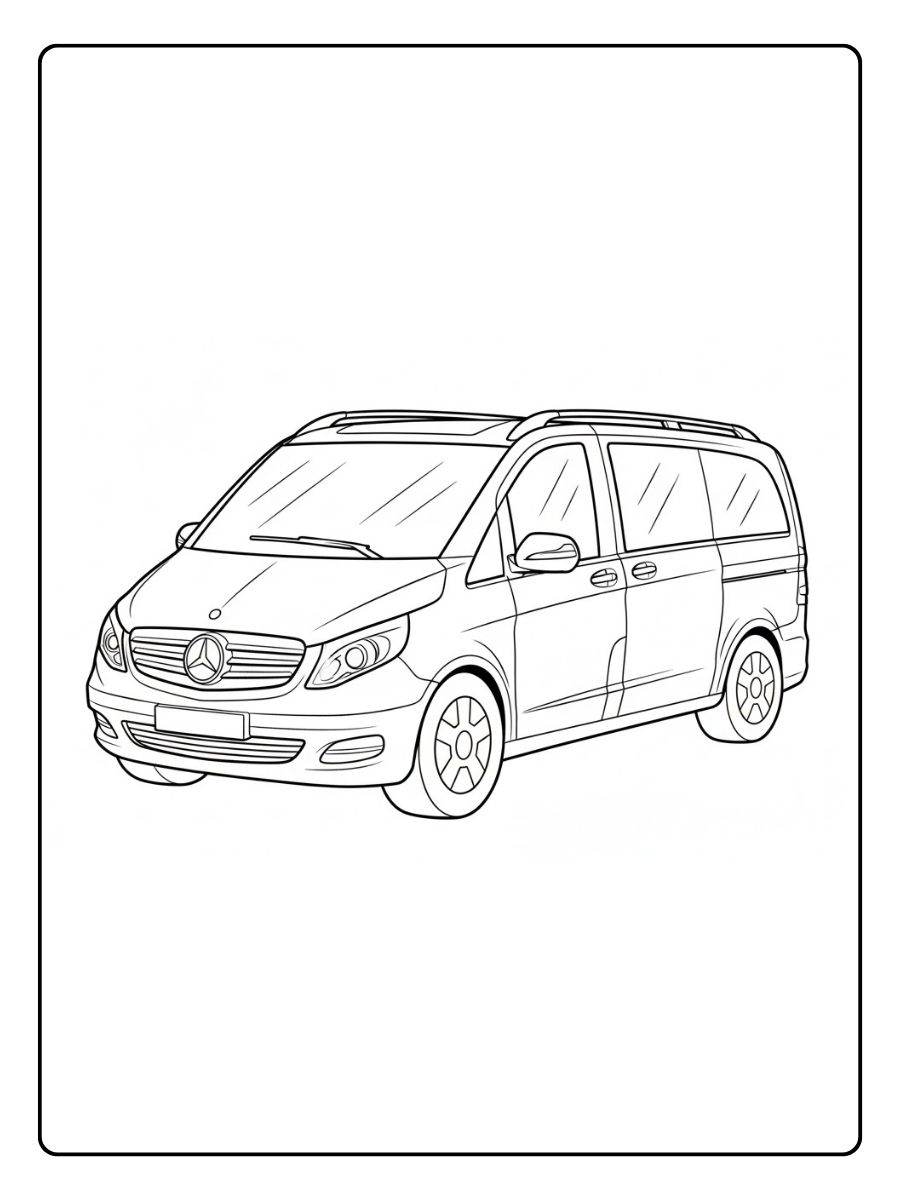Mercedes Familienauto Ausmalbilder