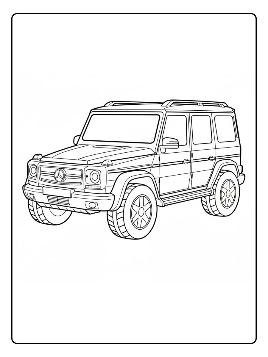 Mercedes G Klasse Ausmalbilder