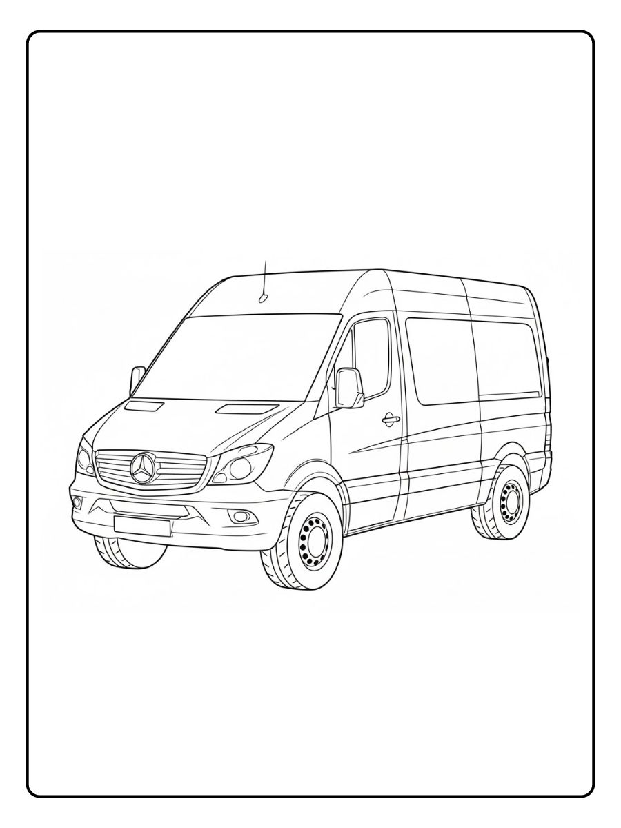 Mercedes Lastwagen Ausmalbilder