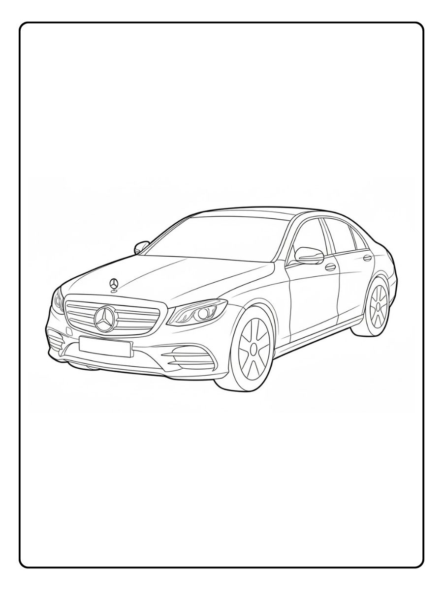 Mercedes Limousine Ausmalbilder