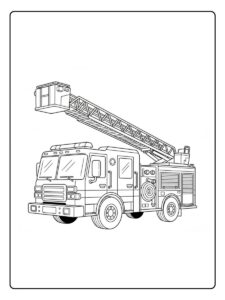 Modernes Feuerwehrauto Ausmalbild