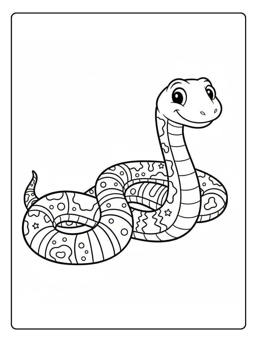 Muster Schlange Ausmalbild