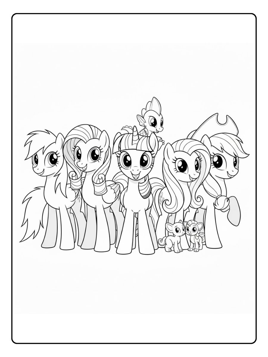 My Little Pony Ausmalbilder alle zusammen