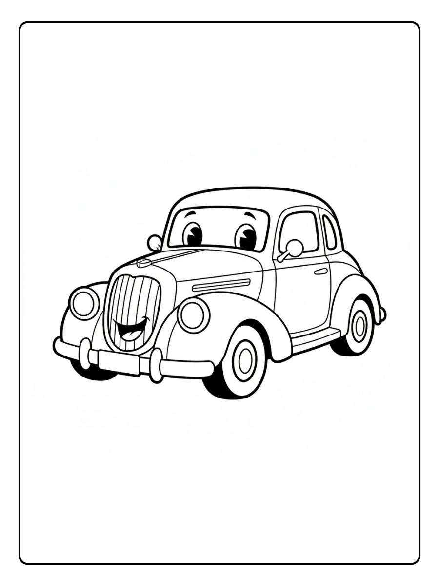 Oldtimer Auto Ausmalbild